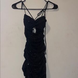 Elegant Black Glitter Dress